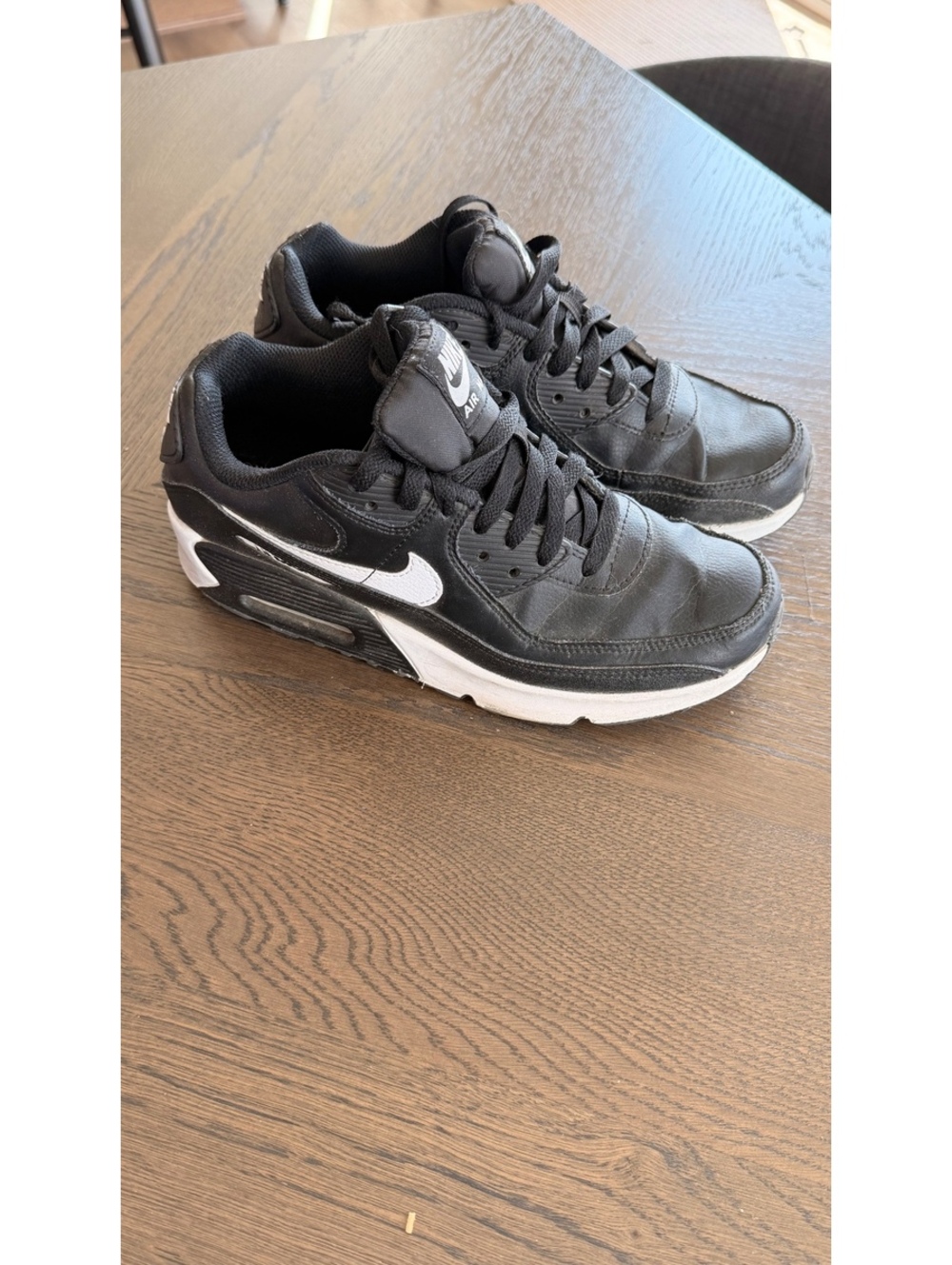 Nike Air Max Black and White Sneakers Size 5.5Y